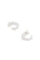 Calliope Earrings, Rhodium-Plated Brass